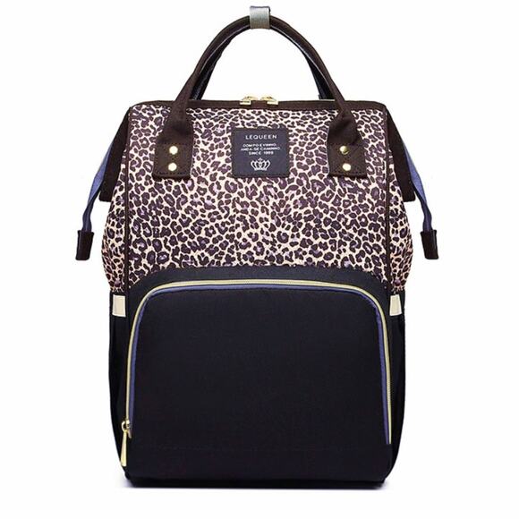 Leopard Baby Diaper Mom Travel Bag Backpack - Picture 2 of 10